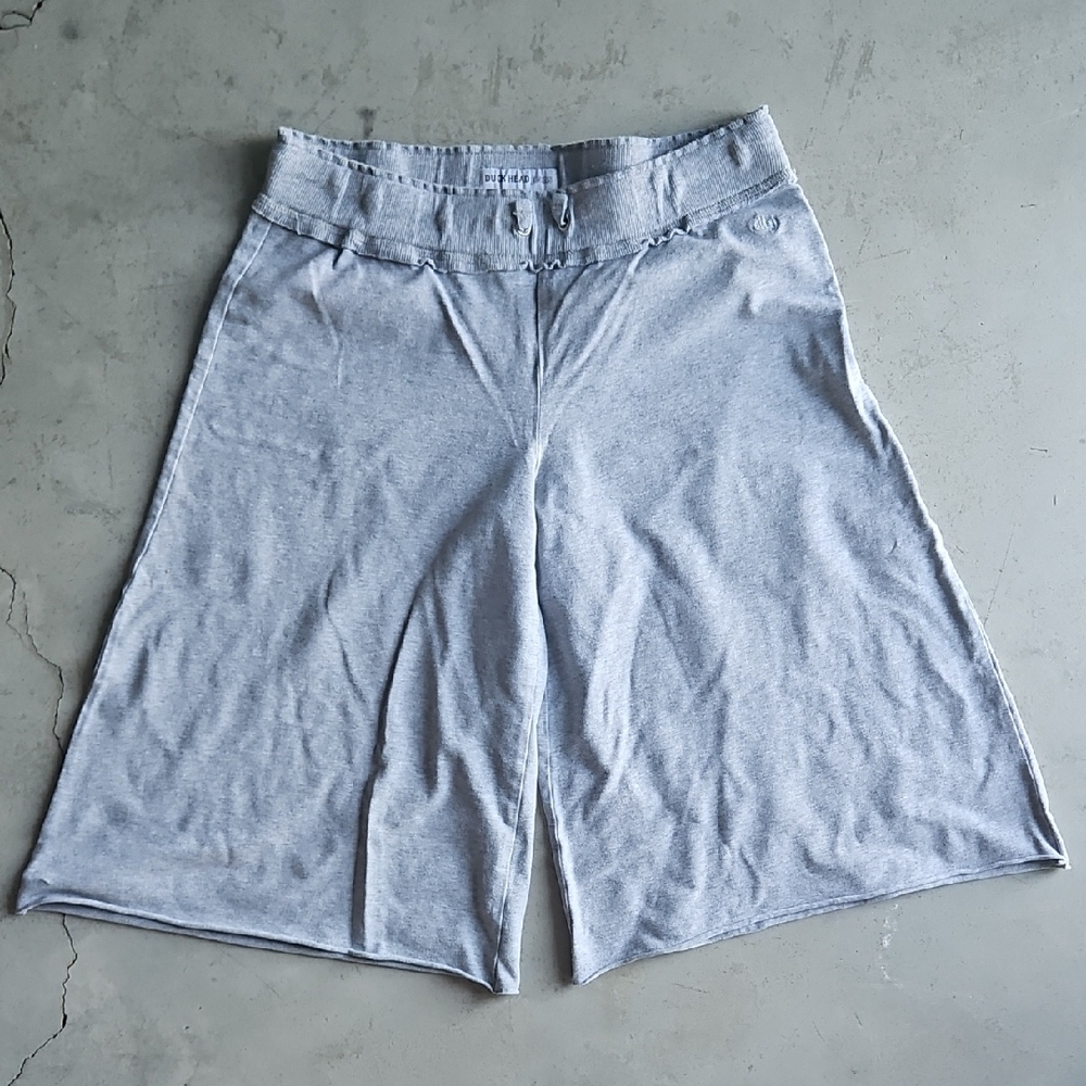 Duck Head Gray Bermudas Gauchos Culottes Shorts Jersey Knit Vintage